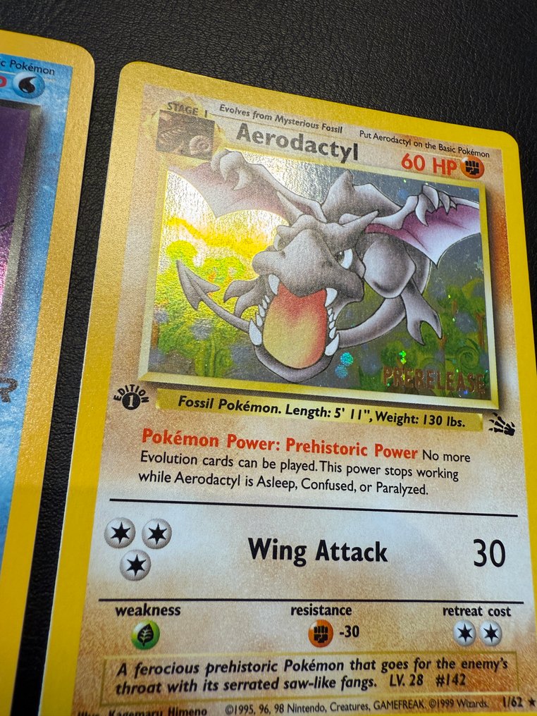 Pokémon - 2 Card - Aerodactyl, Dark Gyarados Pre-release, Foil - WOTC - Fossil, Team Rocket #1.0