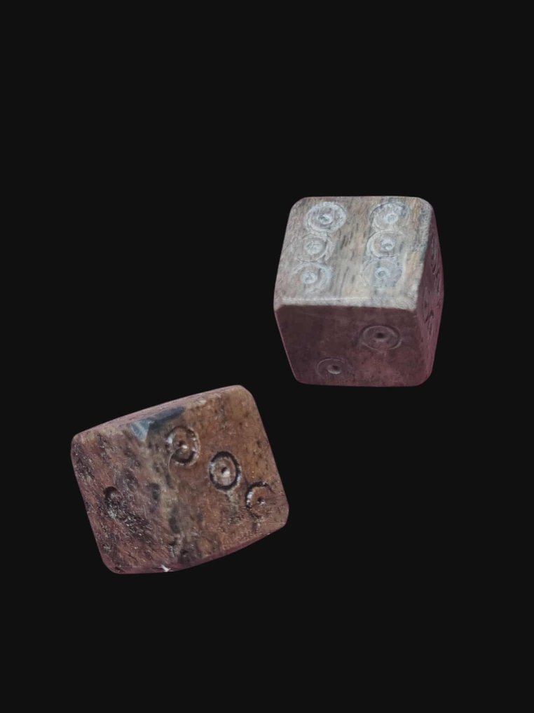 Ancient Roman Lot of 2 smaller legionary figures from 1-3 AD. Dice #3.2