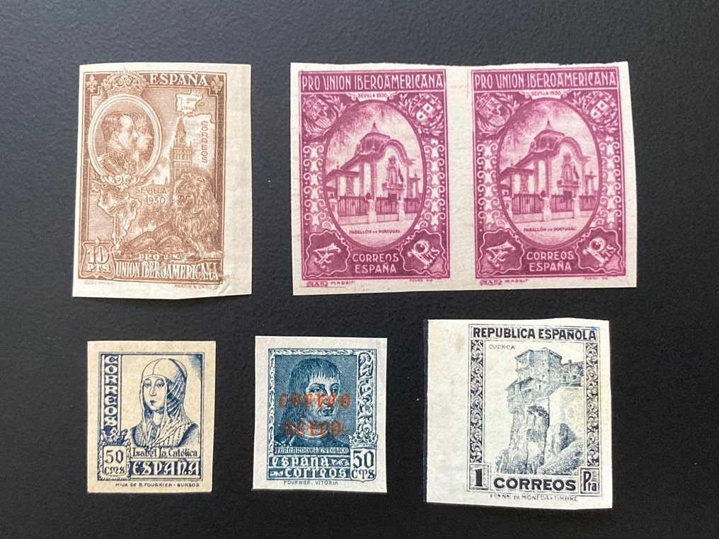 西班牙 1930/1939 - 无牙，品种。阿方索十三世，二战共和国与弗朗哥。 #2.1