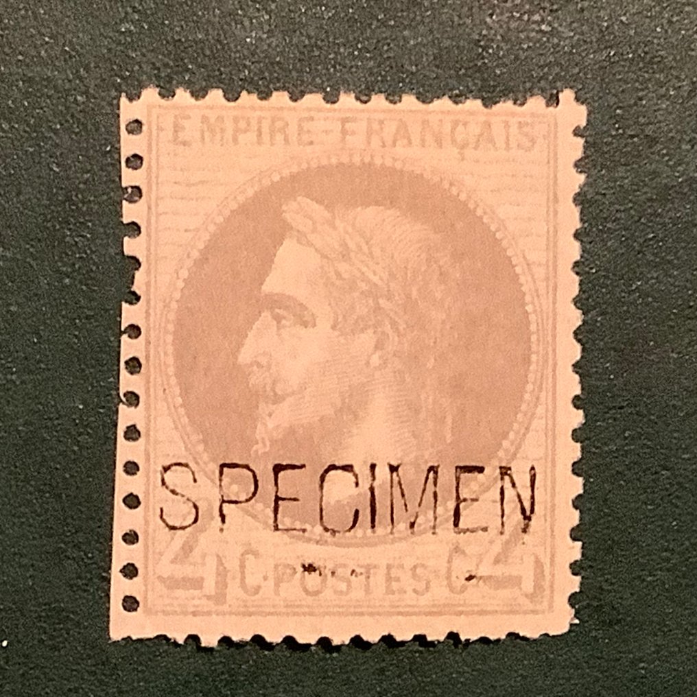 Franciaország 1870 - 4 cent Napoleon Laure feliratos példány - Yvert 27Bf #1.0