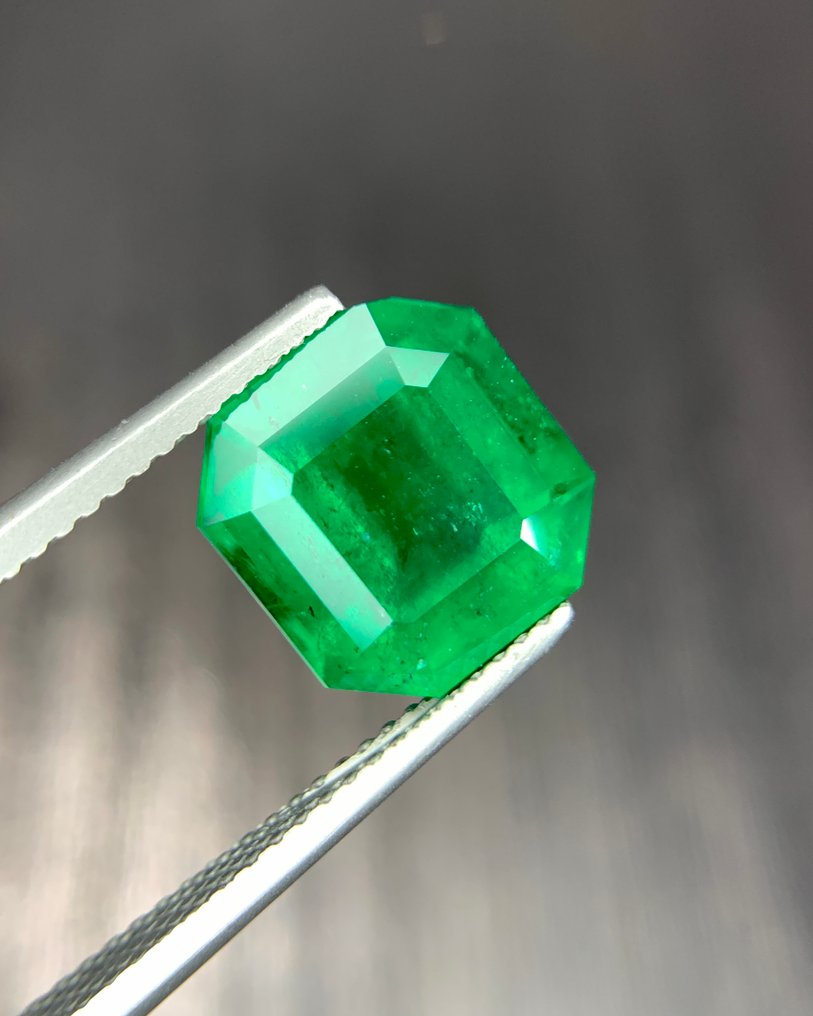 1 pcs  Groen Smaragd  - 5.36 ct - Gem research Swiss Lab (GRS) - Colombiaanse smaragd GRS #2.1