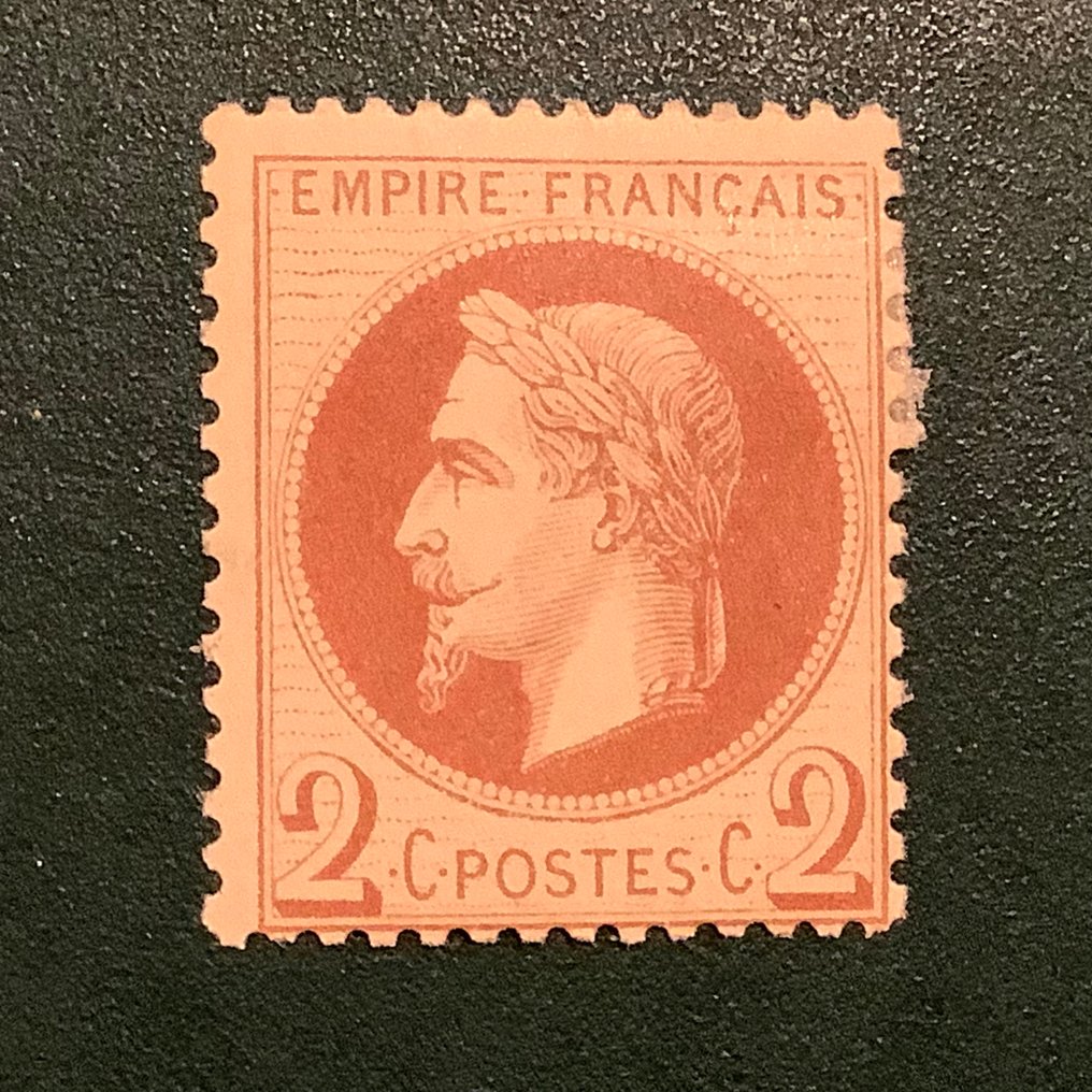 Francia 1862 - 2 centavos Napoleon Laure - Yvert 26B #1.0