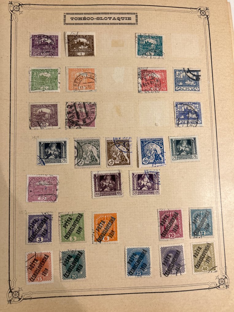 捷克斯洛伐克 1919/1972 - 漂亮的经典和半经典收藏，采用更优质的材料，装在超过90页的Yvert专辑纸上。 - Yvert #2.1