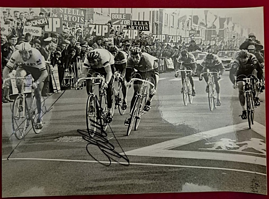 Photo originale dédicacée – Eddy Merckx & Franz Verbeeck - 1972 - Καρτ βιζίτ #1.0