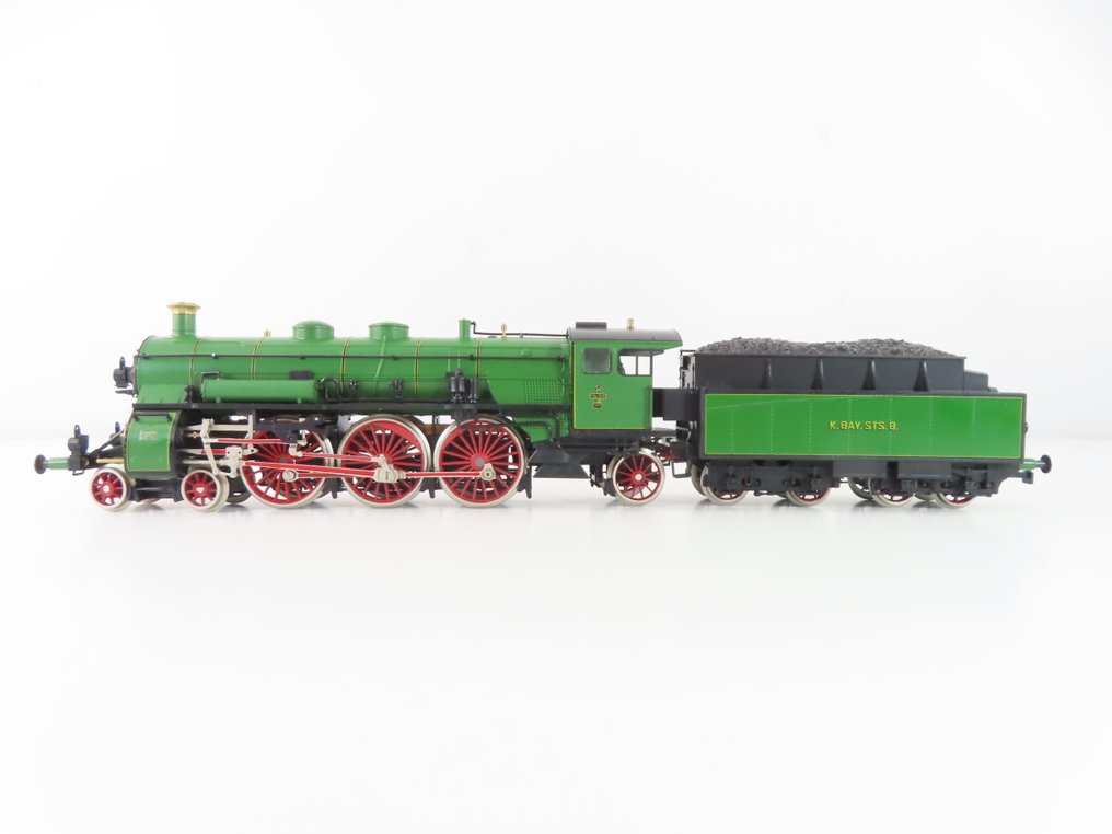 Liliput H0 - 1800 - Locomotiva a vapor com vagão de carvão (1) - S3/6 - K.Bay.Sts.B #1.0