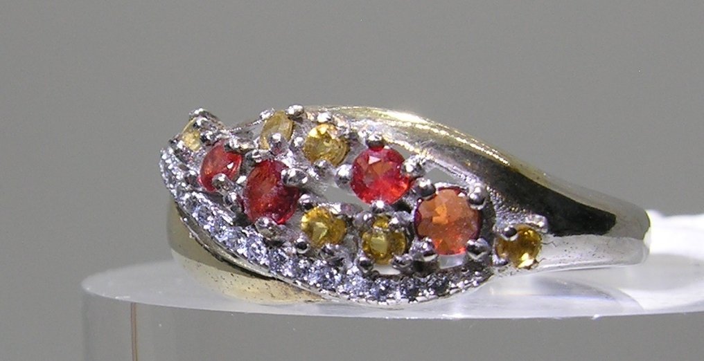 Zafiro Pendientes - Altura: 23 mm - Ancho: 8.5 mm- 3.3 g - (1) #1.0