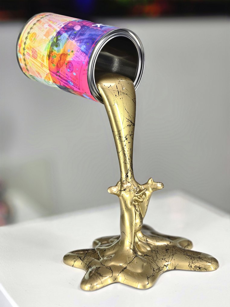 Patryk Konrad - Campbells Fortune gold soup splash sculpture, McDuck edition - limited edition. #1.0