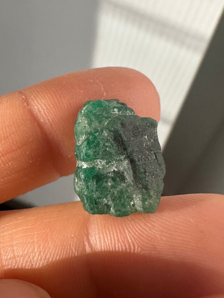 Szmaragd Szybko. 14,60 karatów. Najlepszy zielony, ogromny szmaragdowy kryształ. 100% wyjątkowy okaz! - Wysokość: 17 mm - Szerokość: 11 mm- 2.92 g #4.3