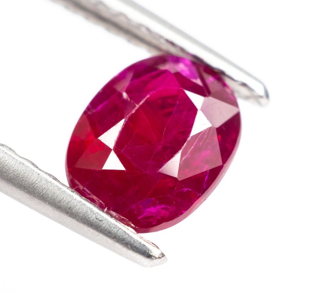 Zonder minimumprijs Robijn - 1.05 ct - Bellerophon Gemlab - Deep Red (Mozambique) #1.0