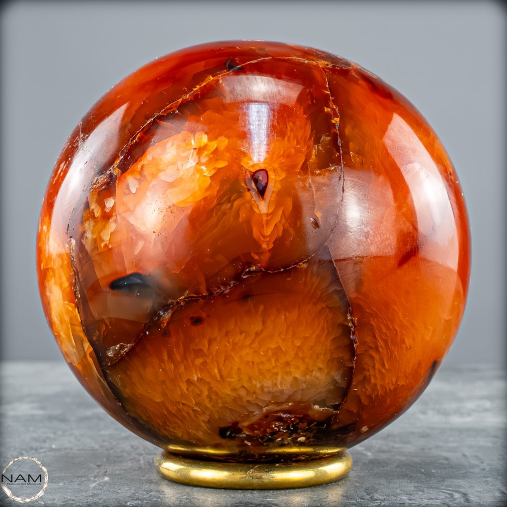 令人惊叹的红玉髓球 一场能量与色彩的烟火- 1034.24 g #4.3