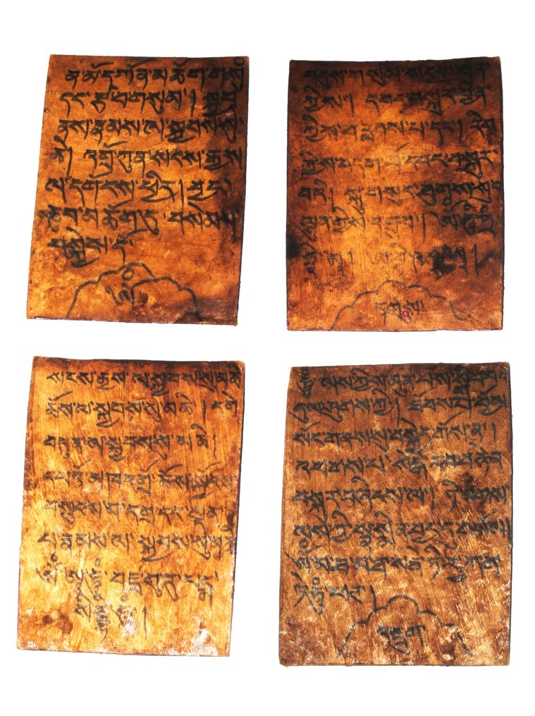 Δώδεκα παλιές κάρτες Tsakli από δέρμα, Σαμάνος Tamang, 11 x 8,5 εκ. - Νεπάλ - 20th century #2.1