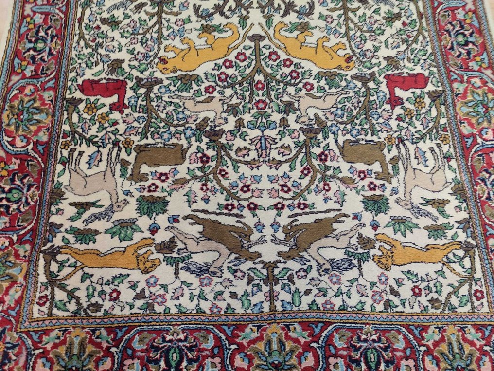 Ghoum - 地毯 - 2 m - 1.26 m - 卡其米尔、动物、花 #4.3