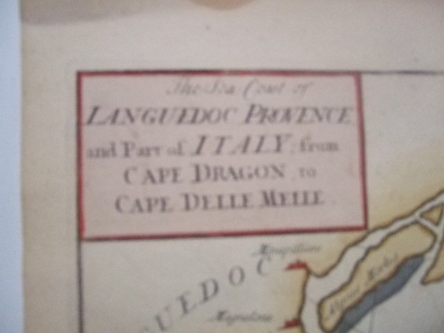 France - Languedoc - Provence; John Seller, Mount & Page, - The sea coast of Languedoc Provence and Part of Italy - 1701-1720 #1.0
