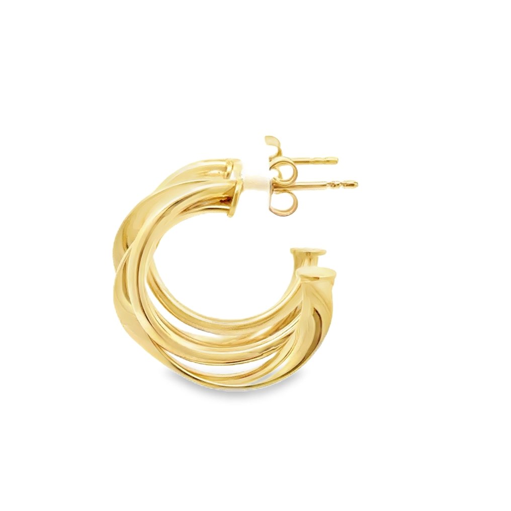 χωρίς τιμή ασφαλείας - Σκουλαρίκια - 18 καράτια Κίτρινο χρυσό #4.3