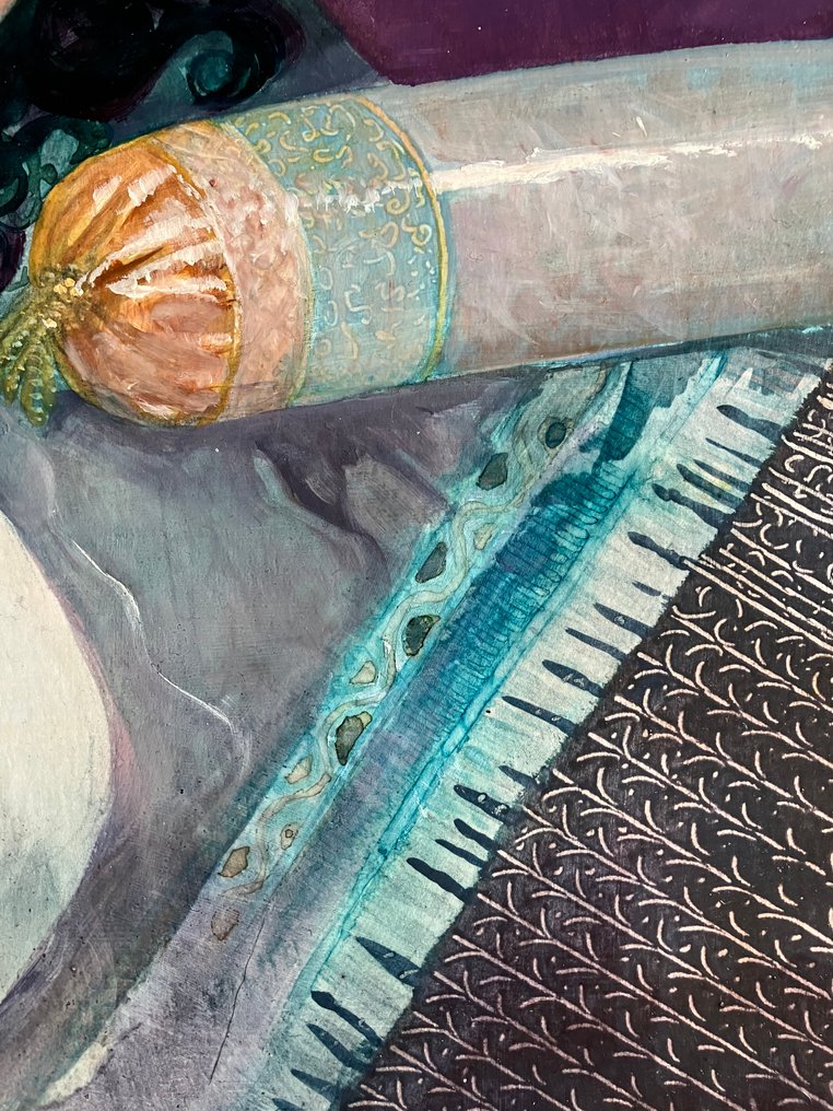 Reculé, Henri - 1 Original colour drawing - Les Mille et Autres Nuits - Khadjirah allongée - 2001 #3.2