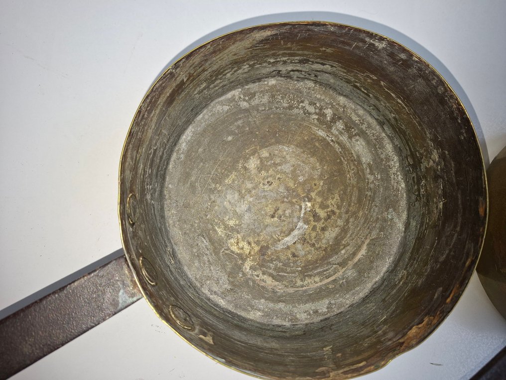 Τηγάνι (2) - Ορείχαλκος, Σίδερο, Χαλκός - Σετ με 2 χαλκένια σκεύη #2.1