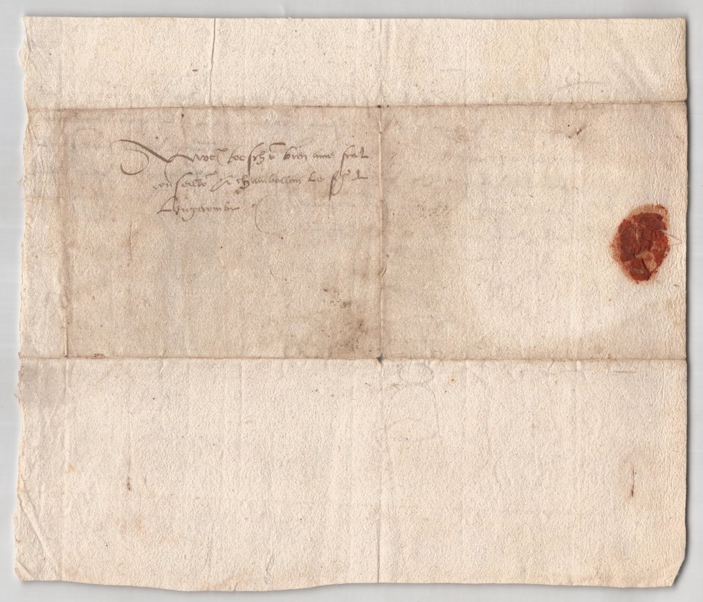 Charles II de Savoie - Rare lettre signée au Sieur de Longecombe avec son sceau rouge - 1540 #4.3