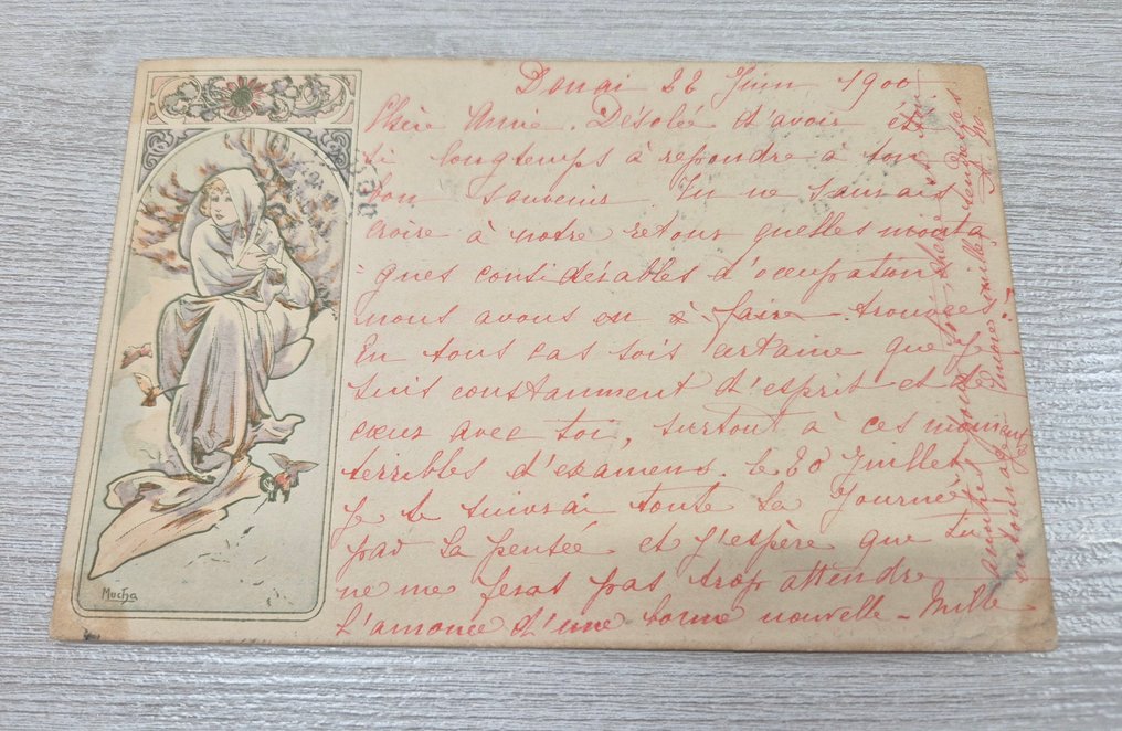 Alphonse Mucha (1860–1939) - The Seasons: Winter - Signed Original lithograph - first printing - Art Nouveau  - 1896 #2.1