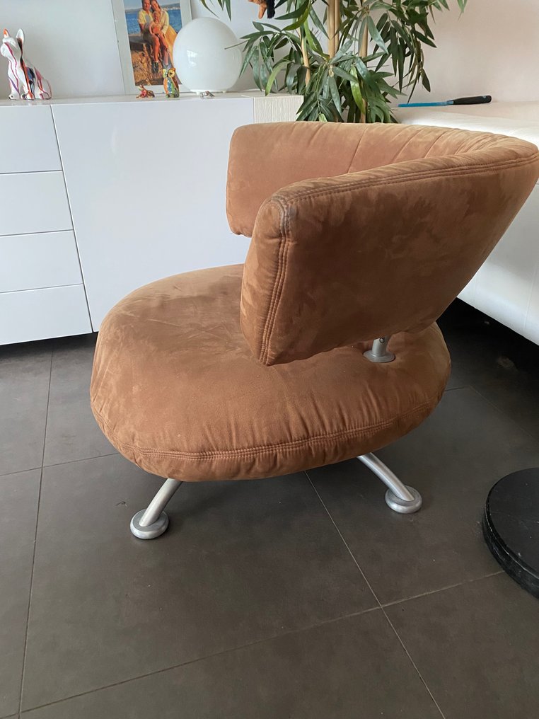 Topform - 扶手椅子 - 麂皮绒, 金属 #3.2