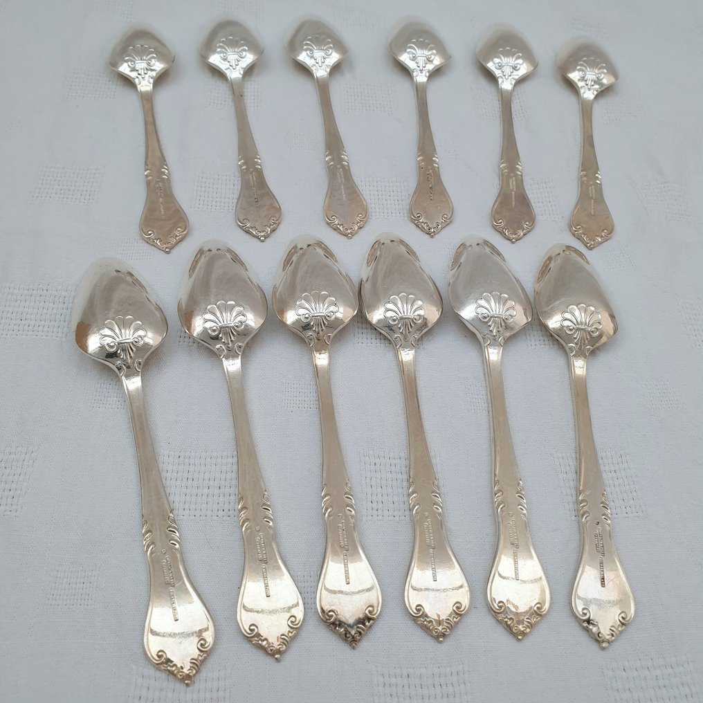 Mappin & Webb - Gyümölcs kanál (12) - Ezüstözött - grapefruit #3.2