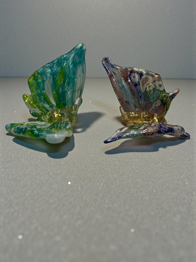 Statuette - Farfalle murrine e oro 24 kt (2) - Glas #1.0