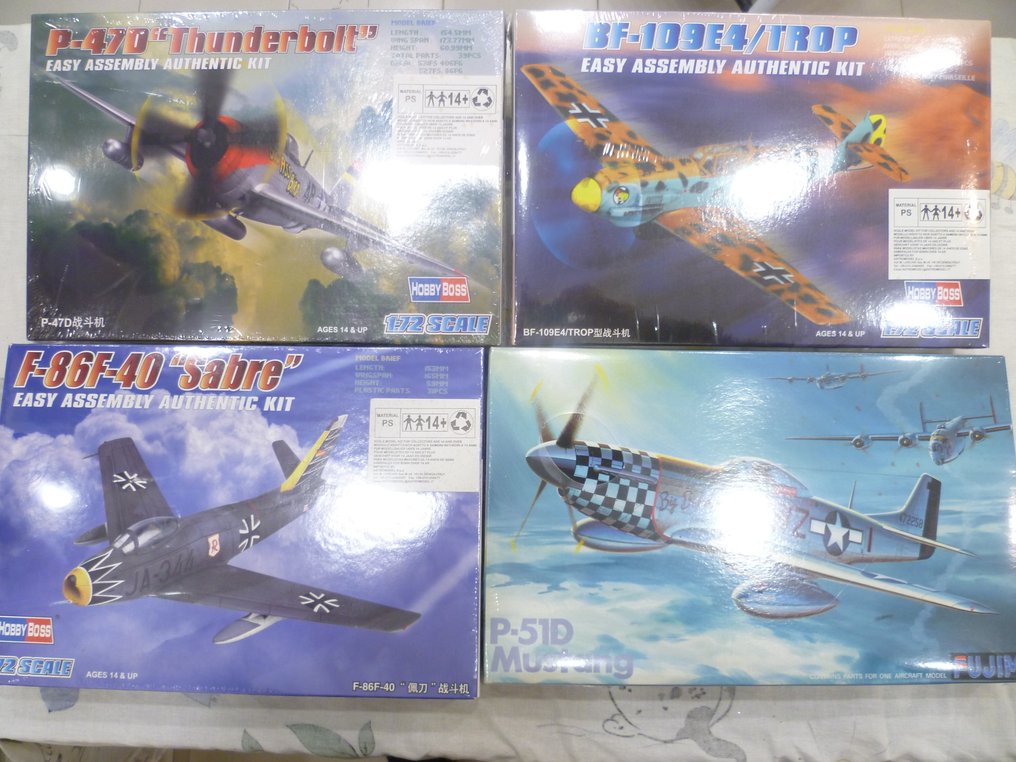 Fujimi - HobbyBoss 1:72 e 1:48 - 模型跑车 (4) - F-86F-40 "Sabre" - BF-109E4/Trop - P-47D "Thunderbolt" - P-51D "Mustang" #1.0