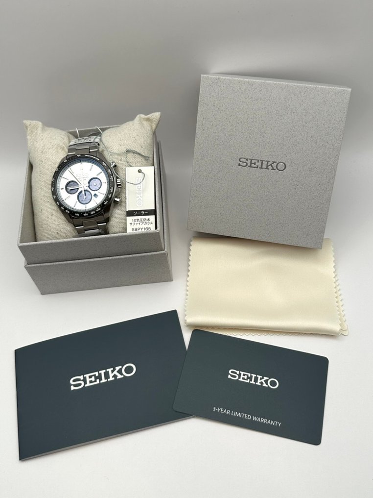 Seiko - Solar Chronograph Panda - No Reserve Price - V175-0FA0 - Men - 2020+ #1.0