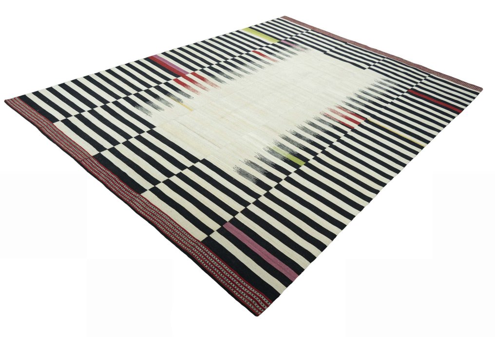 手工编织设计师Kelim - 阿富汗编织 - 凯利姆平织地毯 - 368 cm - 273 cm #1.0