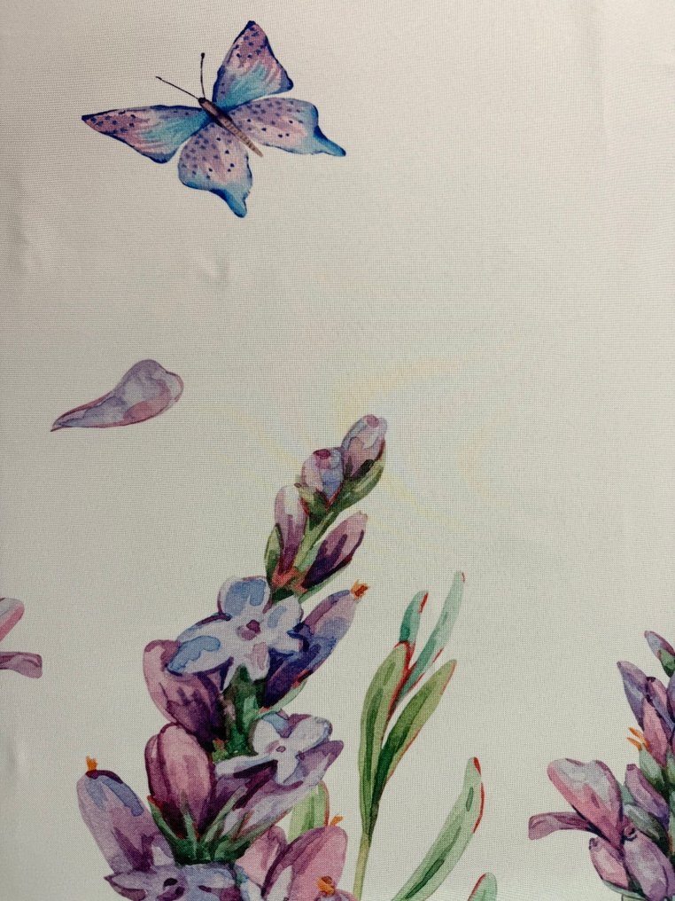 Toalha de mesa deliciosa em estilo country chic com decoração floral Sanderson. - Toalha de mesa - 2.26 m - 1.45 m #3.2