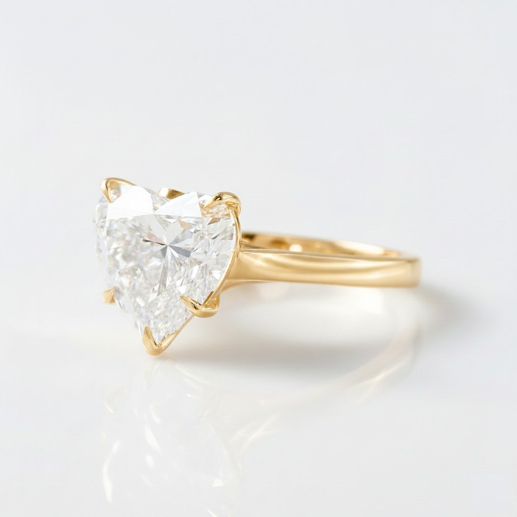 Bague - 14 carats Or jaune - 3.00ct. tw. Diamant (Cultivé en laboratoire) #4.3
