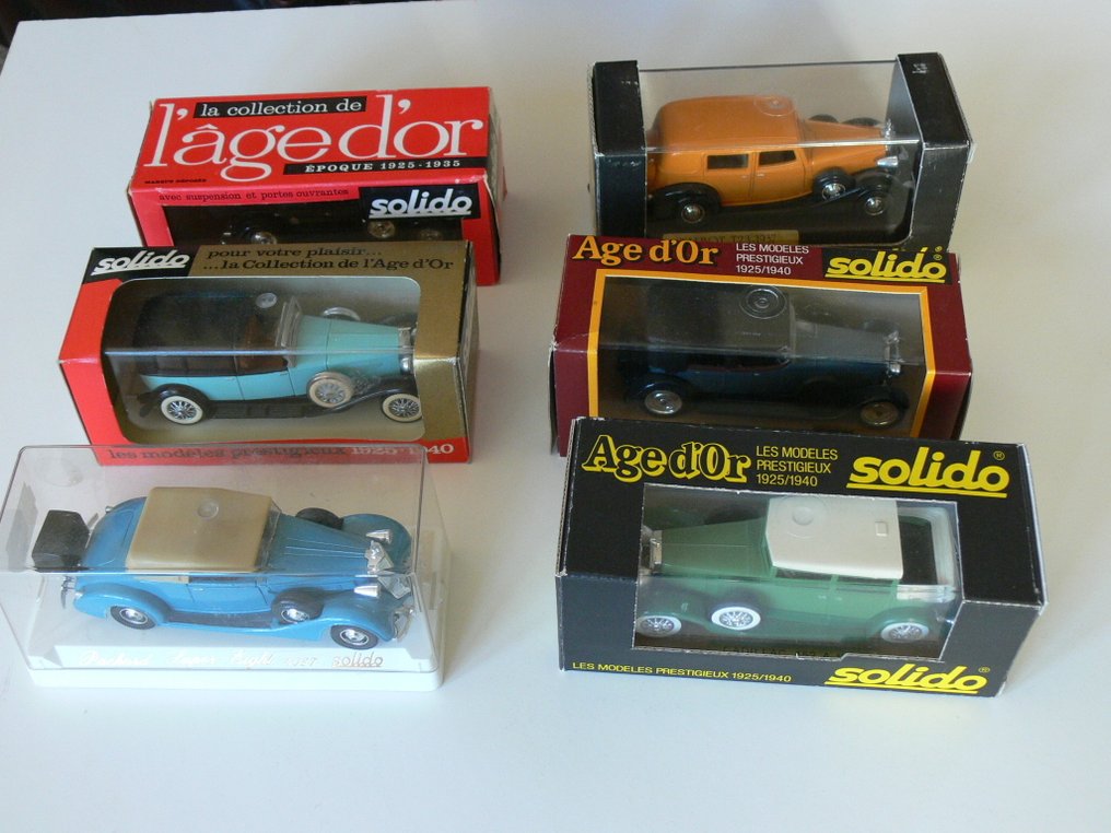 Solido 1:43 - Modelbil  (6) - Solido L'Age D'Or models from various makes - I originalkassen, medmindre andet er angivet. #1.0