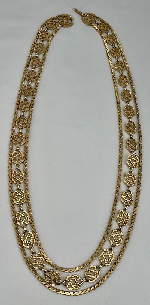 Monet - Πολύστρανο δηλωτικό κολιέ - Επιχρυσωμένο – δεκαετία του 1970 - Κολιέ #2.1