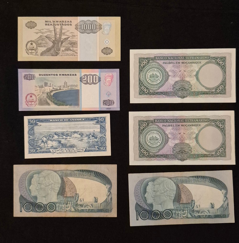 Portugal and colonies. - 7 banknotes - various dates  (No Reserve Price) #1.0