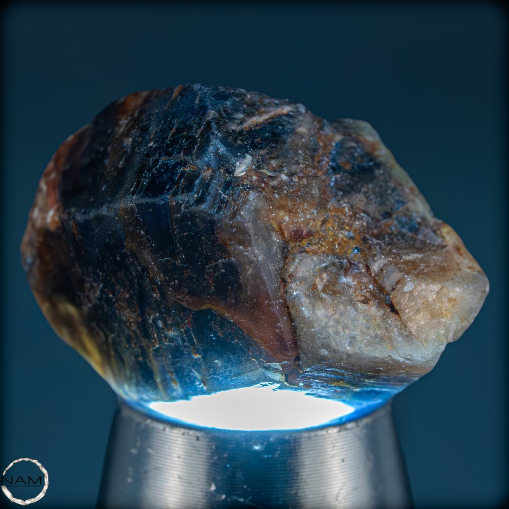 Gyönyörű, nagyon sötétkék zafírkristály Kezeletlen / nem hevített 31,80ct, Kenya- 6.36 g #1.0