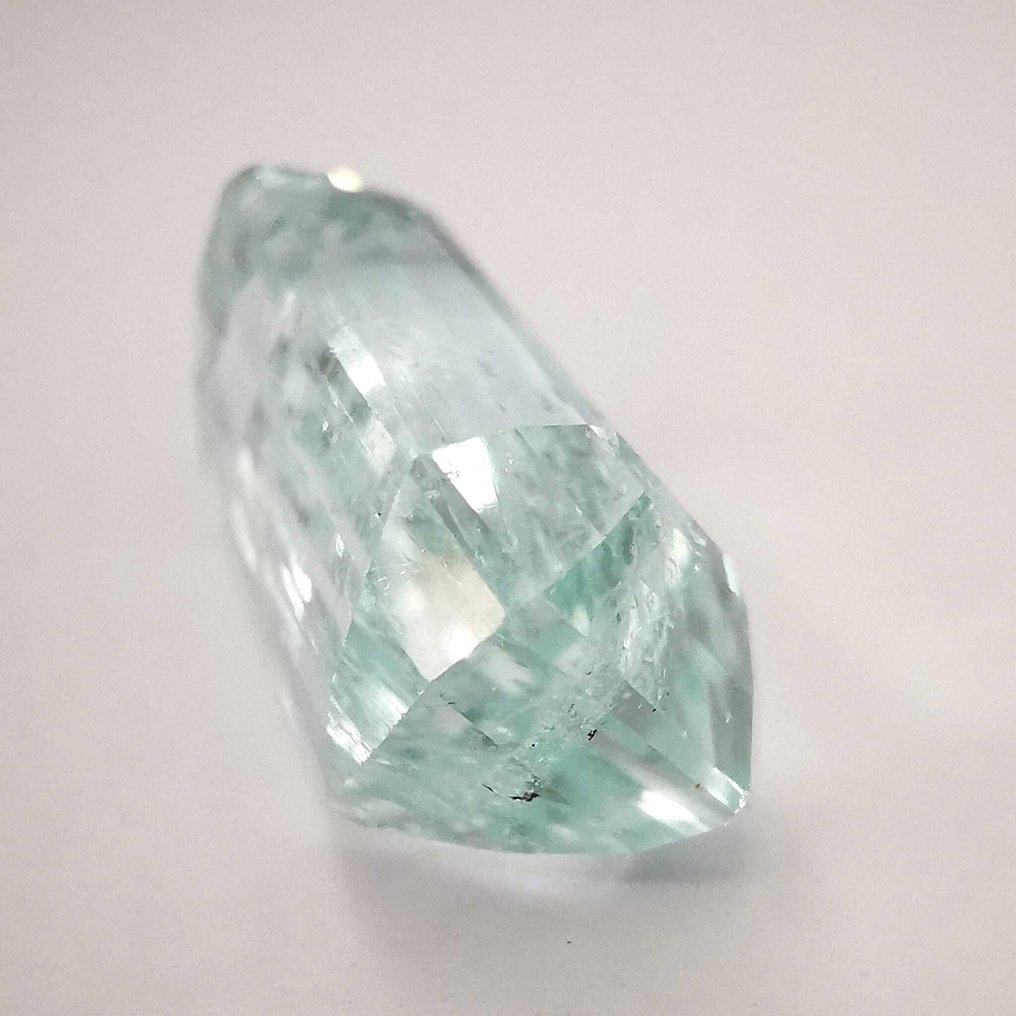 Sans Prix de Réserve Aigue-marine - 11.39 ct - Antwerp Laboratory for Gemstone Testing (ALGT) - Rapport Light Blue ALGT Nu #2.1
