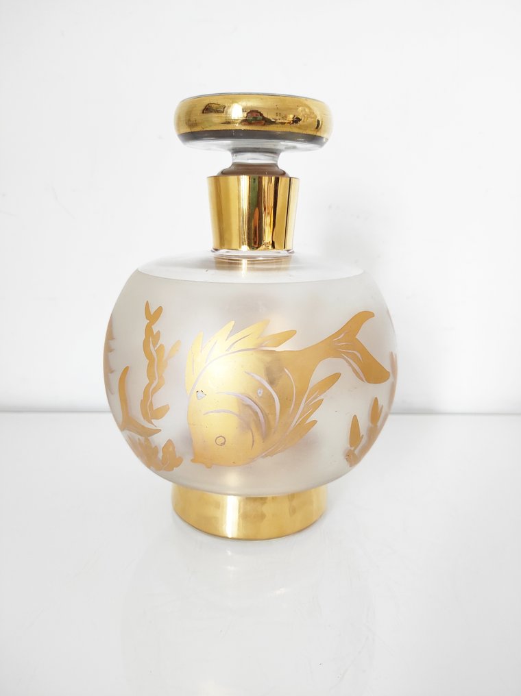 Serviço de licor - Vidro - Vidro fosco - Peixes #1.0