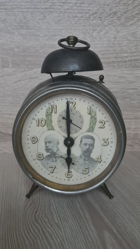 Ξυπνητήρι - junghans - Ορείχαλκος, Χάλυβας, Γυαλί - 1910-1920 - Ρολόι με καντράν πορτρέτου από τον Πρώτο Παγκόσμιο Πόλεμο #1.0