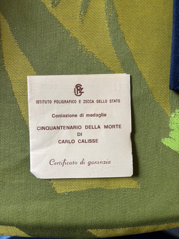 義大利. Medaglia in argento 1995  Carlo Calisse - 32 gr Ag.986  (沒有保留價) #3.2