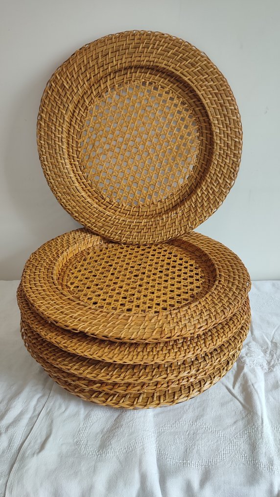 Πλάκα φορτιστή (6) - Πολύ μεγάλα πιάτα - Rattan, Μπαμπού, καναγέ, κλαδί - Μεγάλη υπηρεσία τραπεζαρίας #3.2