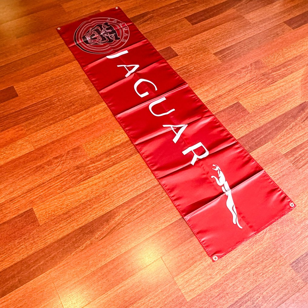 旗 - Jaguar - Racing Banner Flag - Jaguar Logo – Red Edition– 180 × 45 cm #4.3