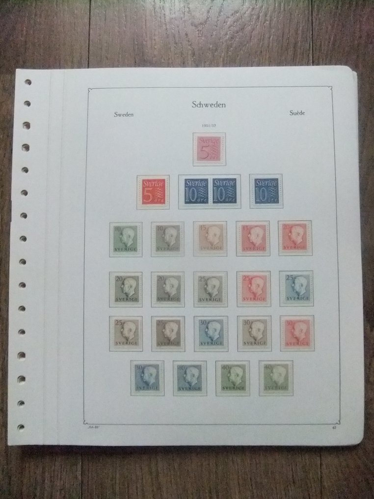 瑞典  - 丰富的新鲜完整收藏，装在 KABE 相册页上 #1.0