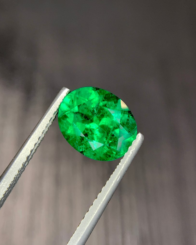 1 pcs  Πράσινο Σμαράγδι  - 2.25 ct - Gem research Swiss Lab (GRS) - Κολομβιανό Σμαράγδι GRS #1.0