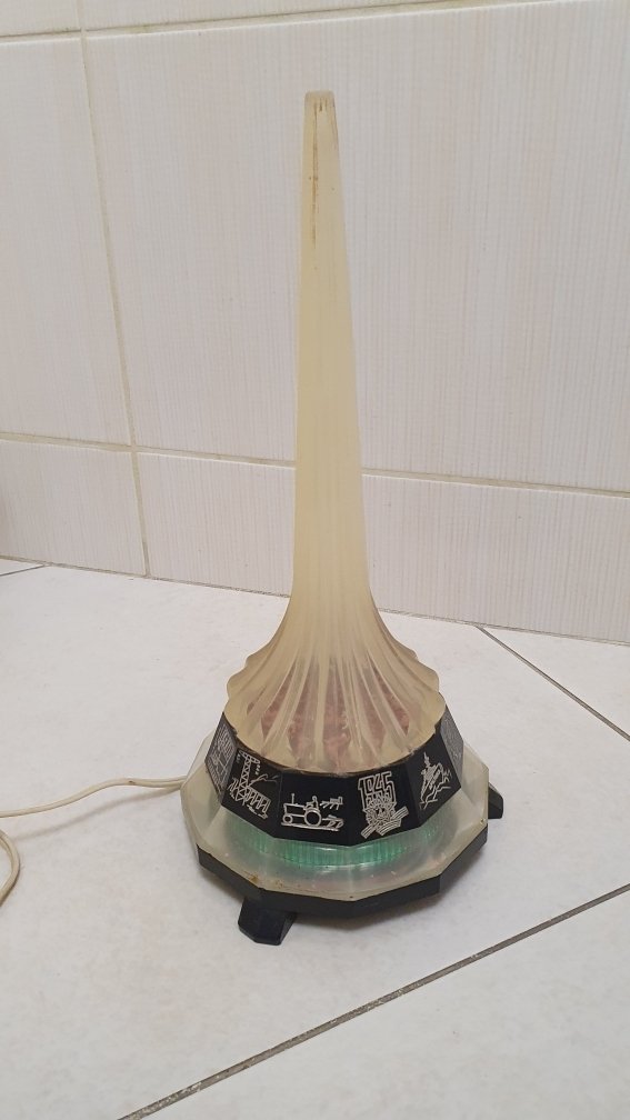 Yuzhmash - "Yuzhmash" USSR Night lamp Space Era to 23rd Congress of the CPSU - 1970-1980 - Tafellamp - Nachtlampje Sovjet Ruimteperiode - Legering, Bakelite / plastic / metaal - Yuzhmash USSR nachtlamp #1.0