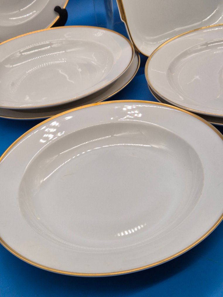 Dinner set - Rosenthal – Service „Helena“ – 12-tlg. Porzellanservice mit Goldrand - Porcelain #4.3