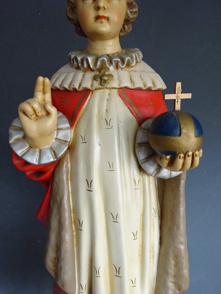 塑像, Kind Jezus van Praag - 85 cm - 石膏, 木, 铜 #3.2