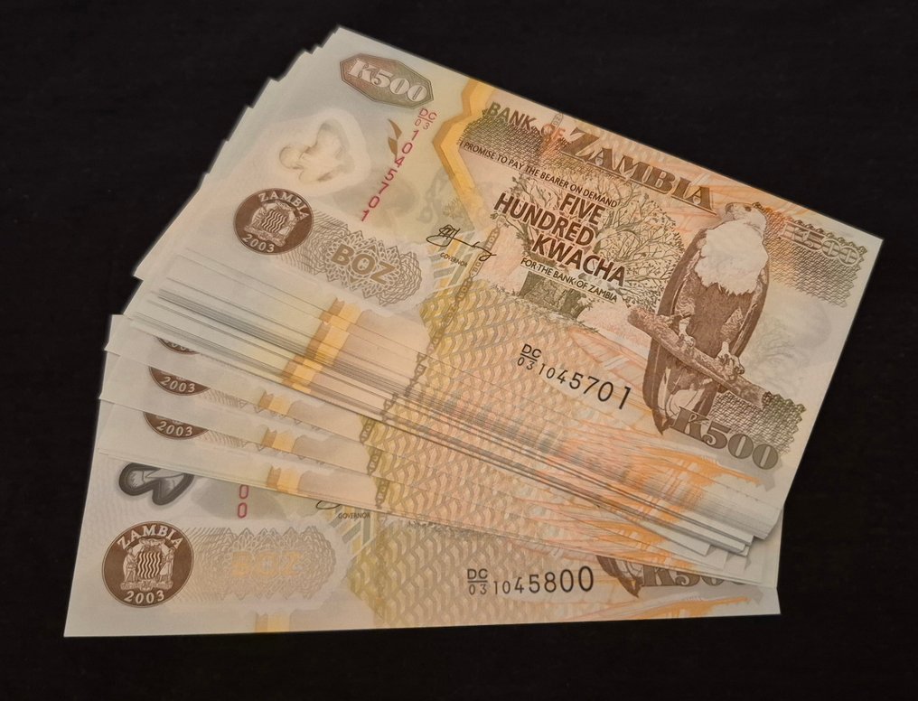 Ζάμπια. - 100 x 500 Kwacha 2003 - Pick 39d (χωρίς τιμή ασφαλείας) #1.0