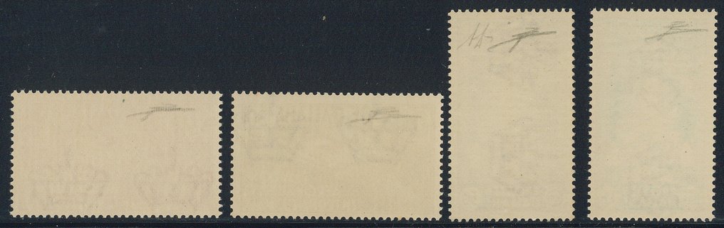 意大利王国  - 航空展览会，系列编号cpl. n. 384/387（R. Diena证书）。 #2.1