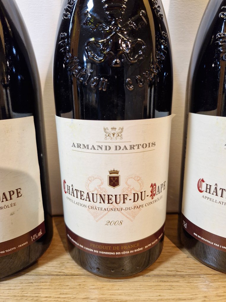 2008 Armand Dartois, Châteauneuf-du-Pape - Châteauneuf-du-Pape Appellation Châteauneuf-du-Pape Contrôlée - 3 Bottles (0.75L) #1.0