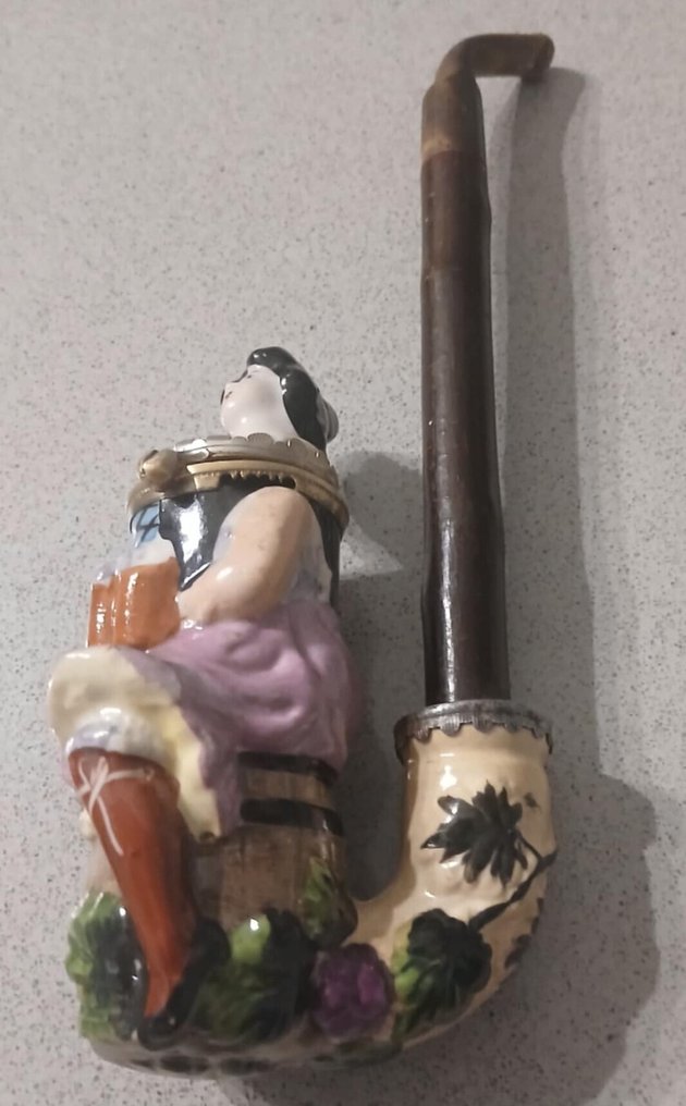 χωρίς τιμή ασφαλείας - Πίπα - Πορσελάνη, ξύλο και κέρατο. #1.0