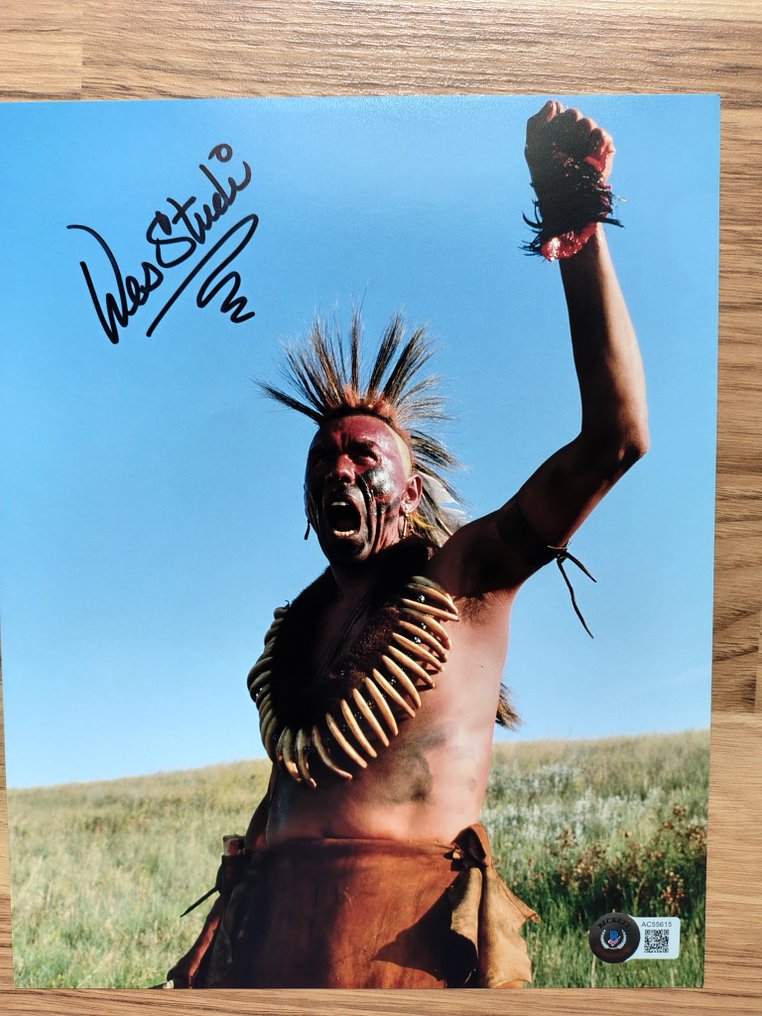 The Last of the Mohicans - Wes Studi - Autograph, Photo with Beckett COA #1.0